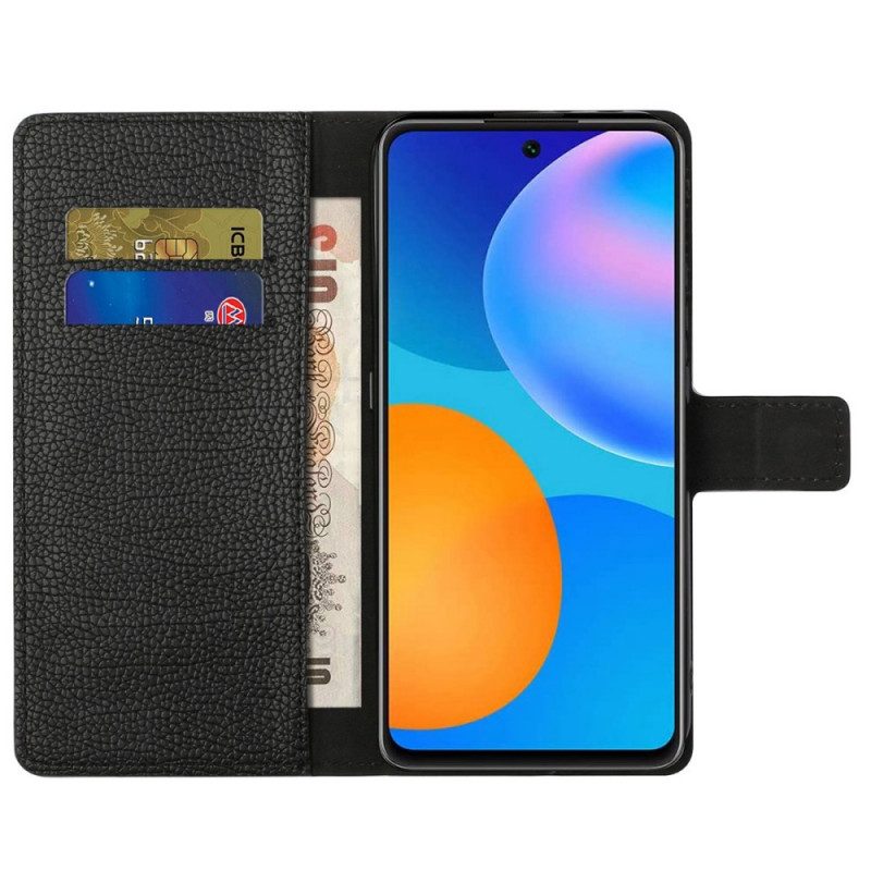 Leren Hoesje voor Samsung Galaxy M23 5G Litchi Lederen Textuur