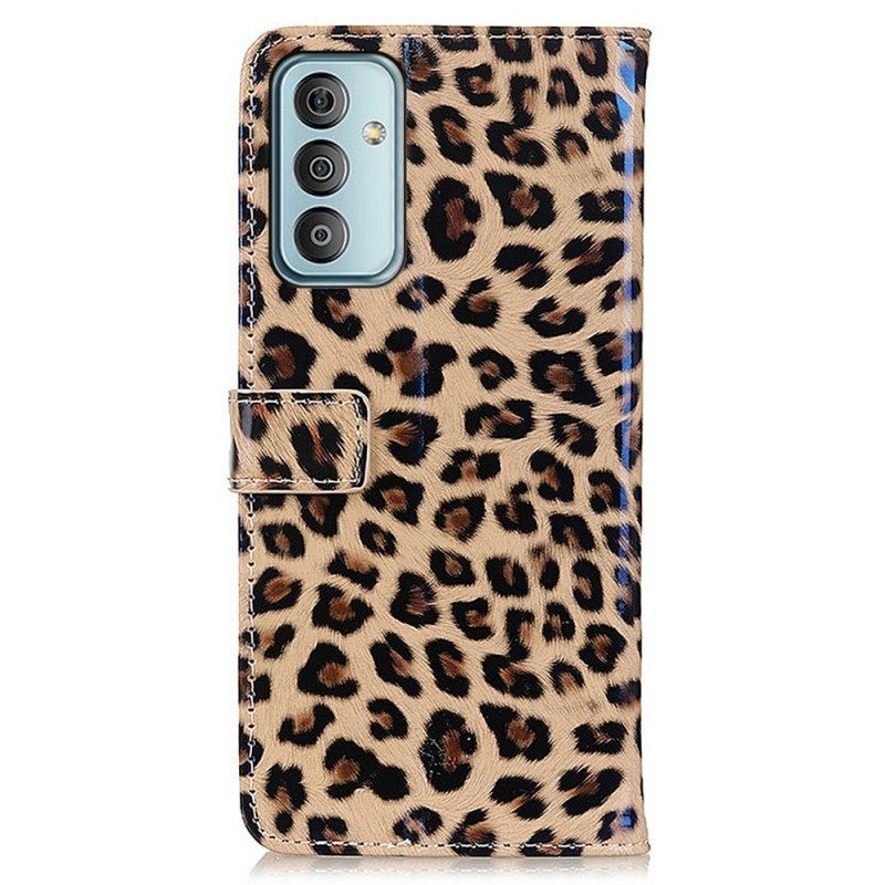 Leren Hoesje voor Samsung Galaxy M23 5G Luipaardhuid-effect