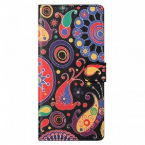 Leren Hoesje voor Samsung Galaxy M23 5G Galaxy Patroon