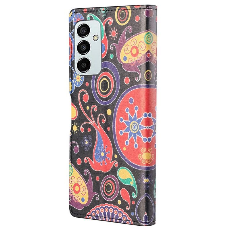 Leren Hoesje voor Samsung Galaxy M23 5G Galaxy Patroon