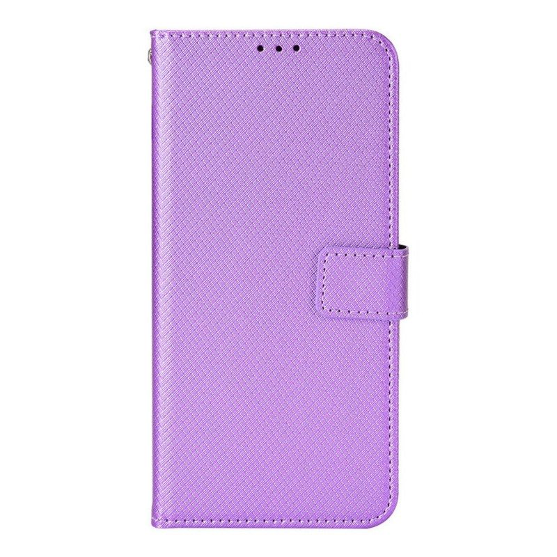 Leren Hoesje voor Samsung Galaxy M23 5G Structuurpatroon Met Riem