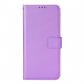 Leren Hoesje voor Samsung Galaxy M23 5G Structuurpatroon Met Riem