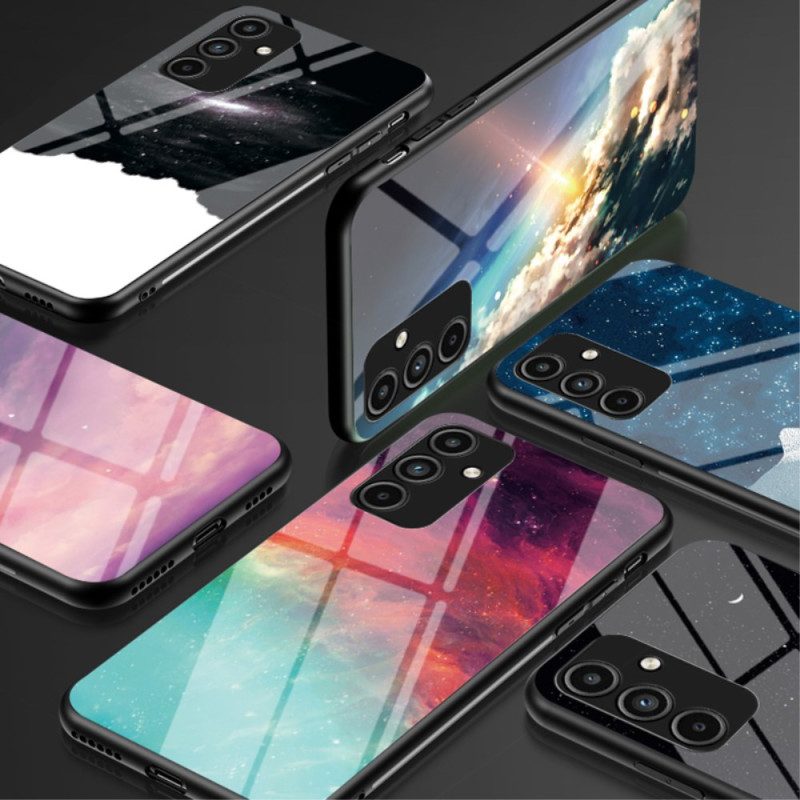 Case Hoesje Samsung Galaxy A15 Telefoonhoesje Melkweg Gehard Glas