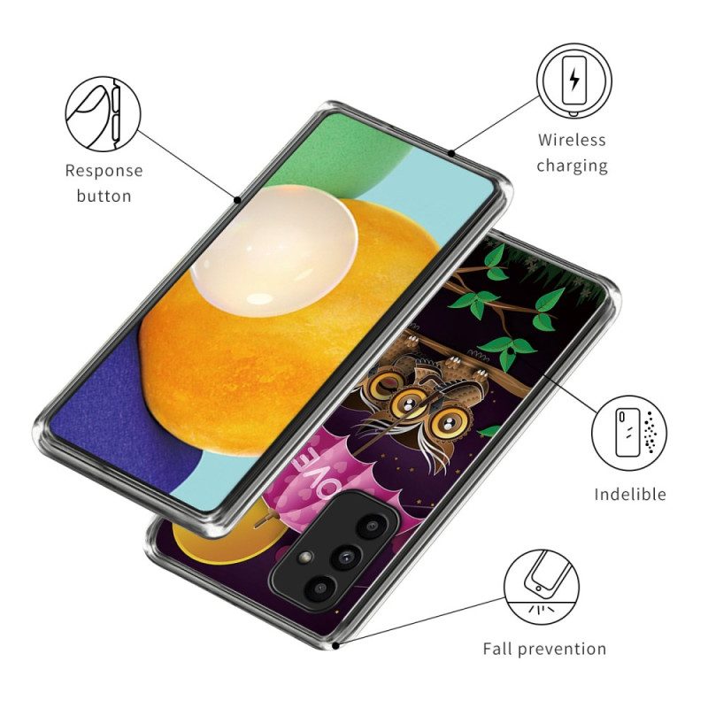 Cover Hoesje Samsung Galaxy A15 Telefoonhoesje Paar Uilen