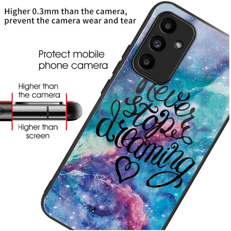 Cover Hoesje Samsung Galaxy A15 Telefoonhoesje Stop Nooit Met Dromen