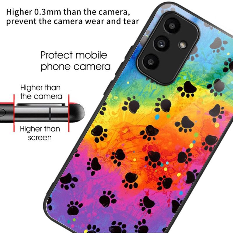 Cover Hoesje Samsung Galaxy A15 Telefoonhoesje Vingerafdrukken Van Gehard Glas