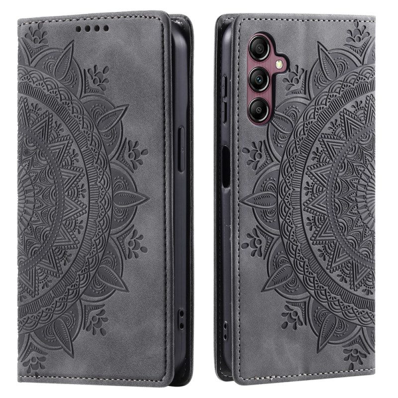 Folio-hoesje Samsung Galaxy A15 Suède Mandala-stijl