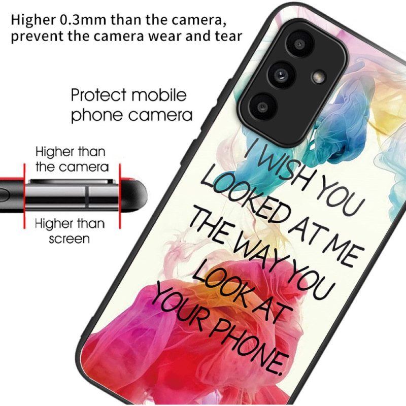 Hoesje Voor Samsung Galaxy A15 Gehard Glas. Ik Wou Dat Je Naar Mij Keek