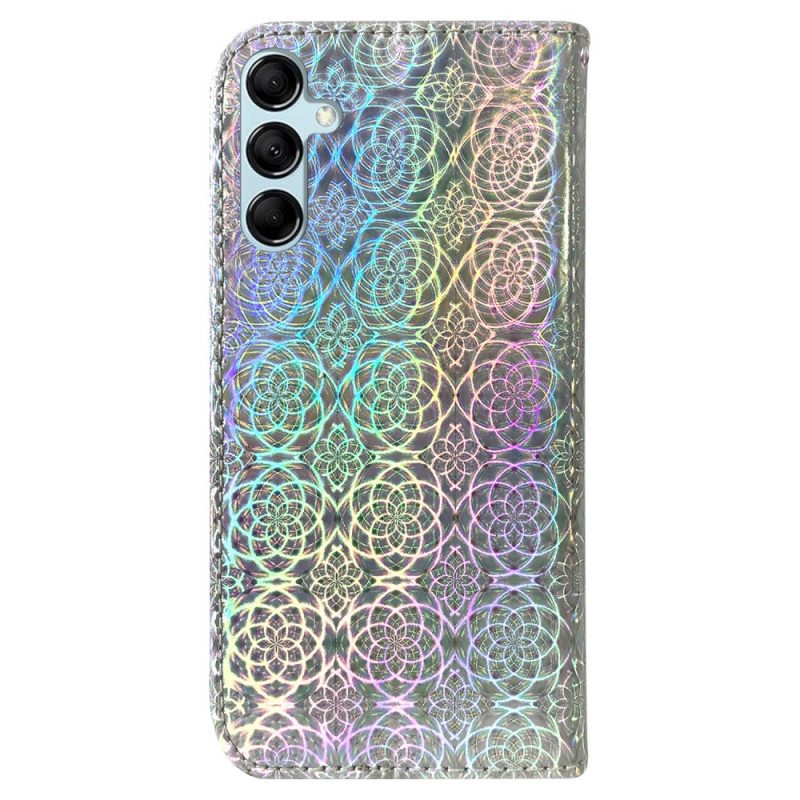 Leren Hoesje Samsung Galaxy A15 Disco-stijl Met Bandjes Bescherming Hoesje