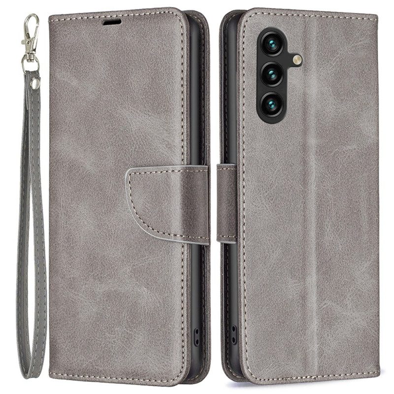 Leren Hoesje Voor Samsung Galaxy A15 Leren Bandstijl