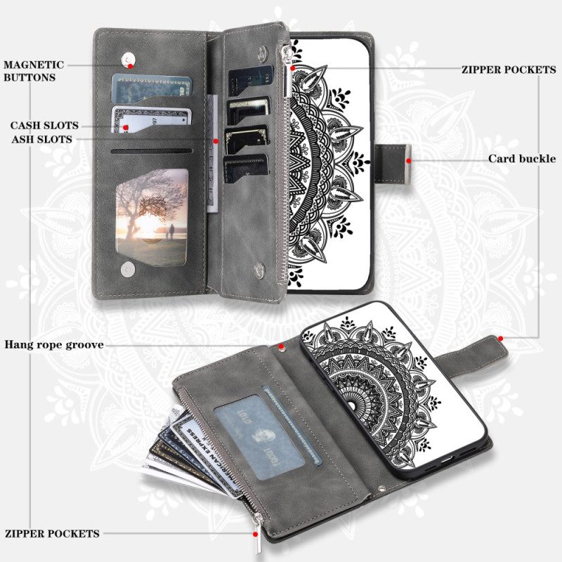 Folio-hoesje Poco X6 5g Portemonnee Met Mandala-band