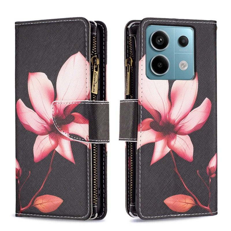 Folio-hoesje Poco X6 5g Telefoonhoesje Lotus-portemonnee