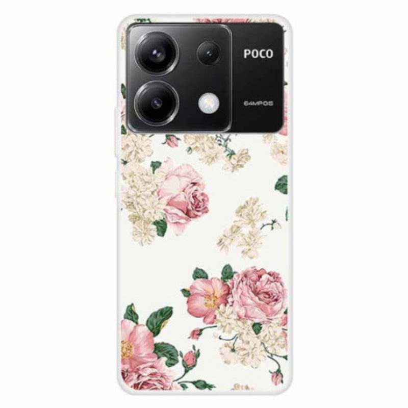 Hoesje Poco X6 5g Vrijheidsbloemen