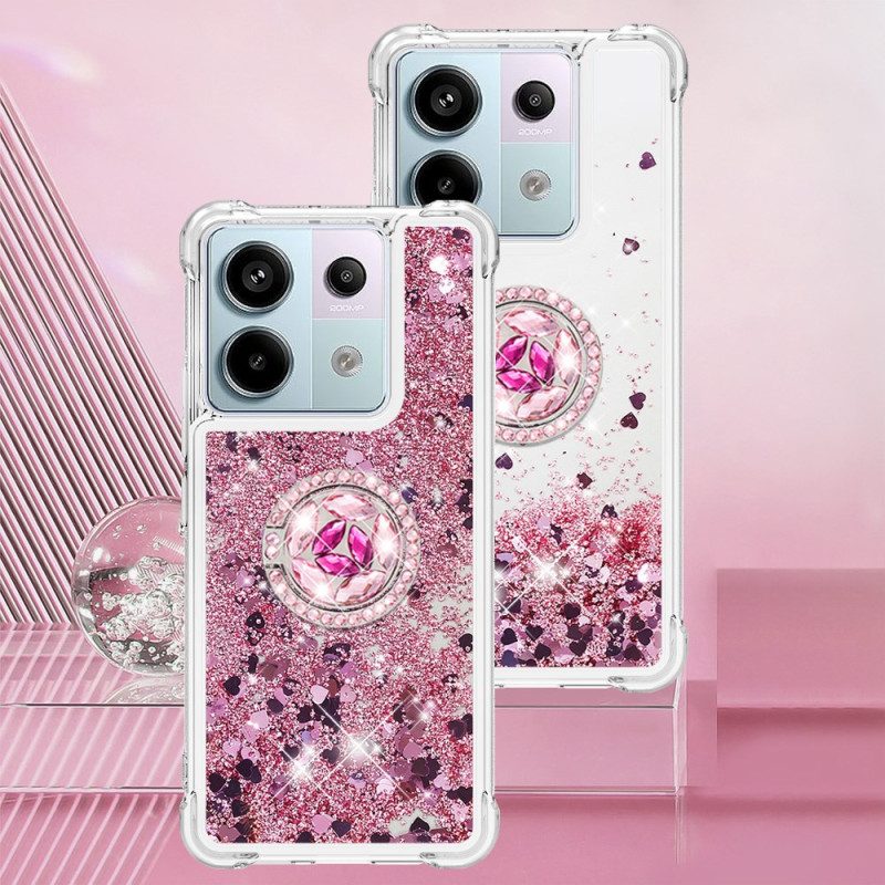 Hoesje Voor Poco X6 5g Glitterringhouder