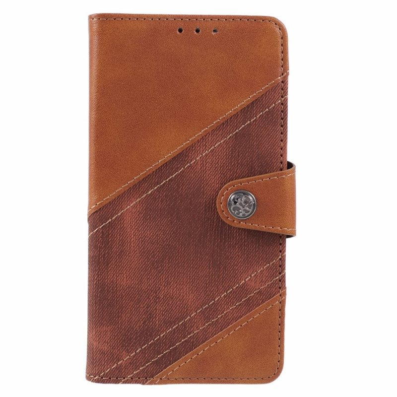 Leren Hoesje Poco X6 5g Bi-textuur Bescherming Hoesje