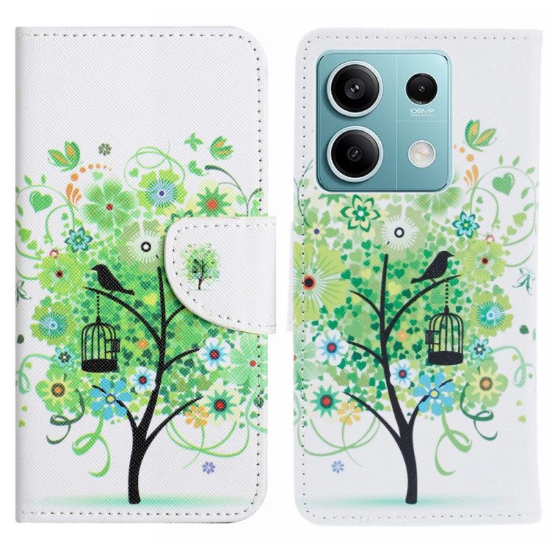 Leren Hoesje Poco X6 5g Groene Boom