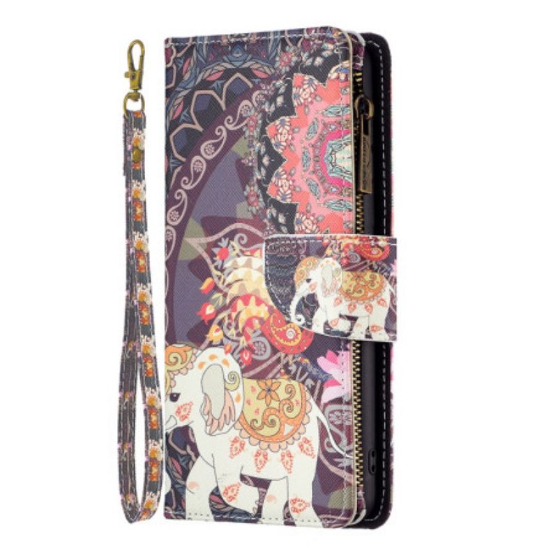 Leren Hoesje Poco X6 5g Indische Olifant Portemonnee Bescherming Hoesje