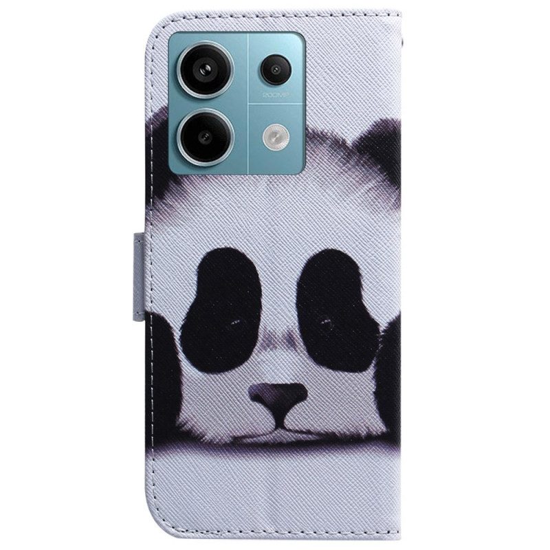 Leren Hoesje Poco X6 5g Panda Bescherming Hoesje