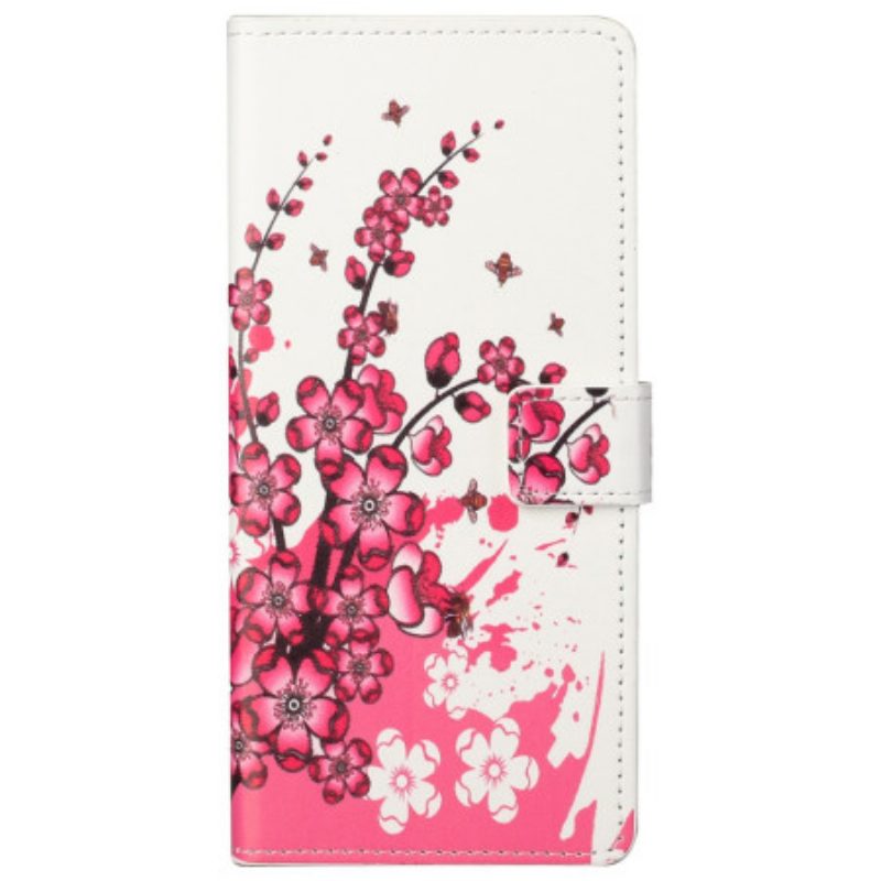 Leren Hoesje Poco X6 5g Pruimenbloesems