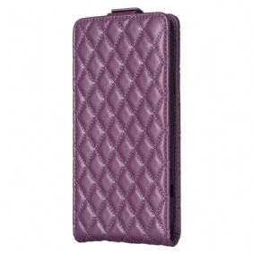 Leren Hoesje Voor Poco X6 5g Gewatteerde Verticale Flap