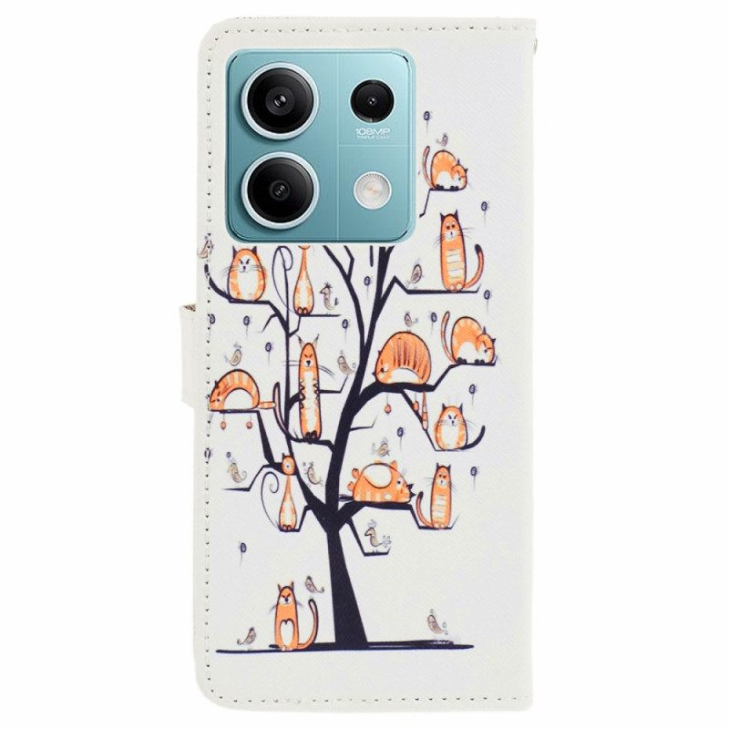 Leren Hoesje Voor Poco X6 5g Katten In De Boom