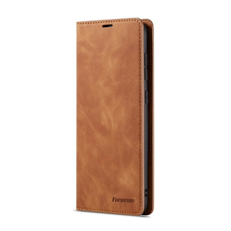 Bescherming Hoesje voor Samsung Galaxy A70 Folio-hoesje Forwenw Ledereffect