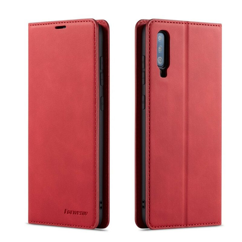 Bescherming Hoesje voor Samsung Galaxy A70 Folio-hoesje Forwenw Ledereffect