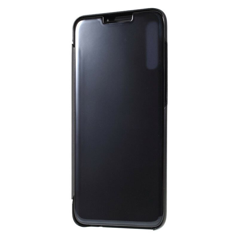 Bescherming Hoesje voor Samsung Galaxy A70 Spiegel- En Leereffect