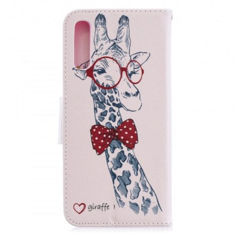 Flip Case voor Samsung Galaxy A70 Slimme Giraf