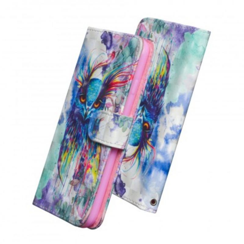 Folio-hoesje voor Samsung Galaxy A70 Aquarel Vogel