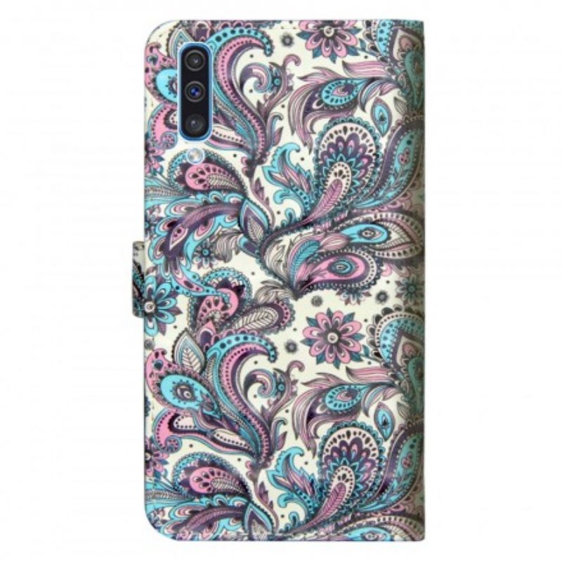 Folio-hoesje voor Samsung Galaxy A70 Bloemen Patronen