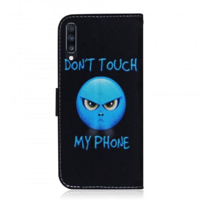 Folio-hoesje voor Samsung Galaxy A70 Emoji-telefoon