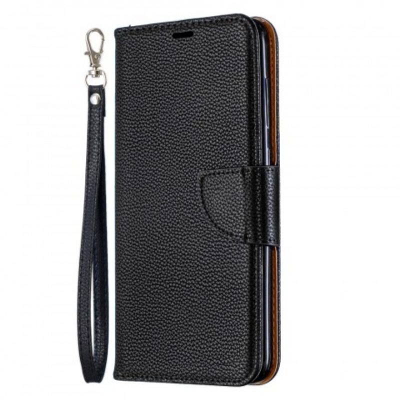 Folio-hoesje voor Samsung Galaxy A70 Flip Case Lychee Rabat Schuin