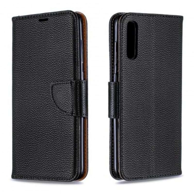 Folio-hoesje voor Samsung Galaxy A70 Flip Case Lychee Rabat Schuin