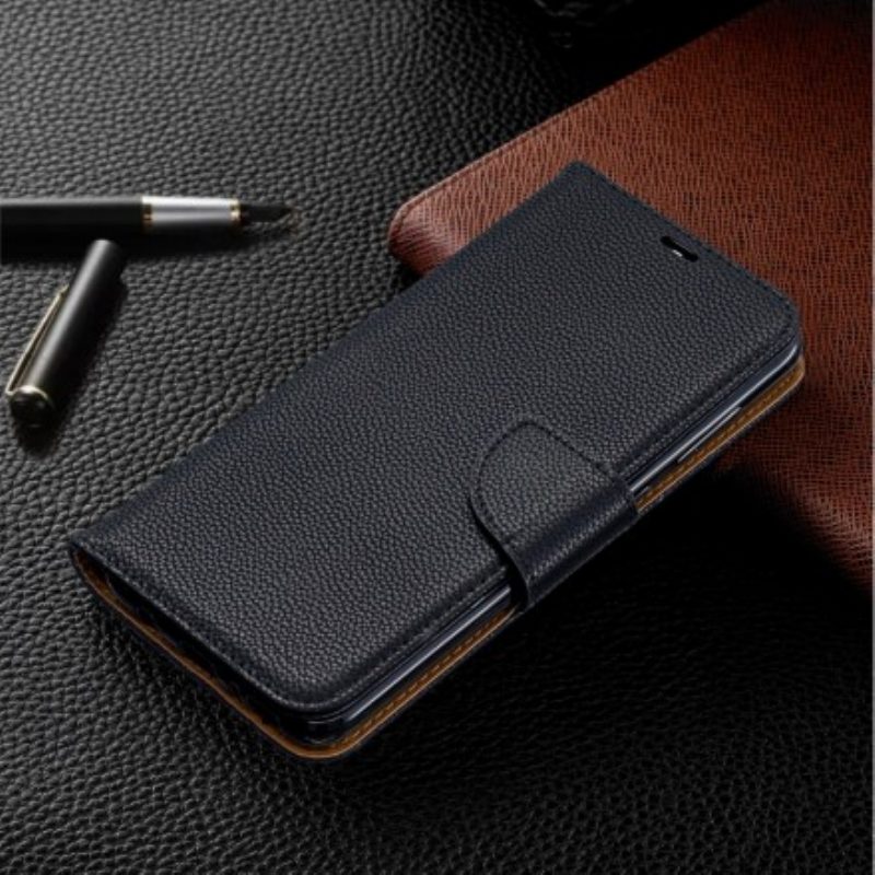 Folio-hoesje voor Samsung Galaxy A70 Flip Case Lychee Rabat Schuin