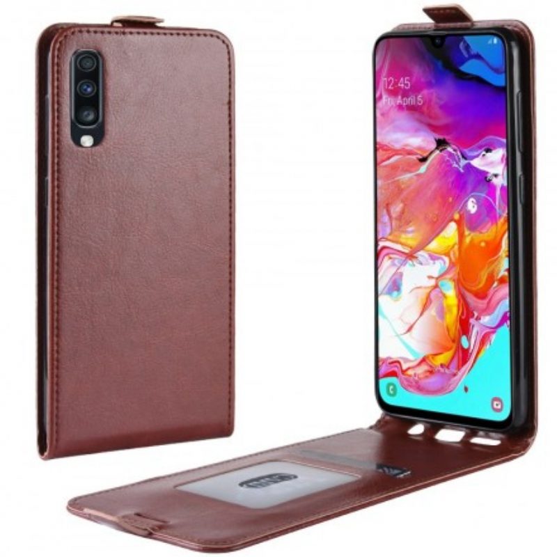 Folio-hoesje voor Samsung Galaxy A70 Flip Case Opvouwbaar Leereffect