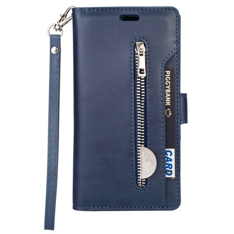 Folio-hoesje voor Samsung Galaxy A70 Portemonnee Met Lanyard