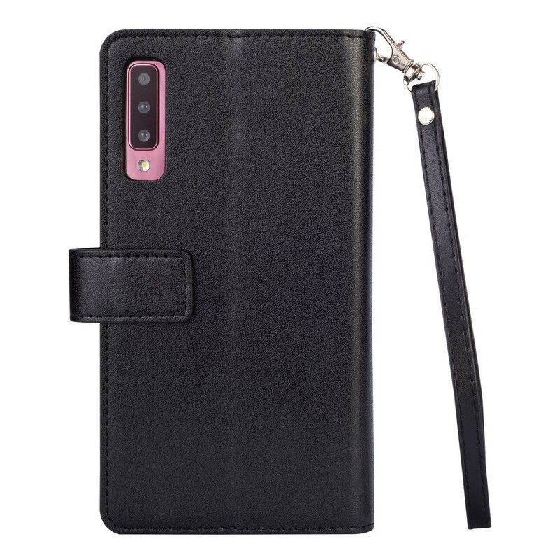 Folio-hoesje voor Samsung Galaxy A70 Portemonnee Met Lanyard