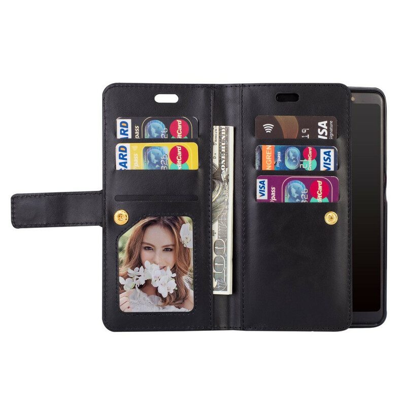 Folio-hoesje voor Samsung Galaxy A70 Portemonnee Met Lanyard