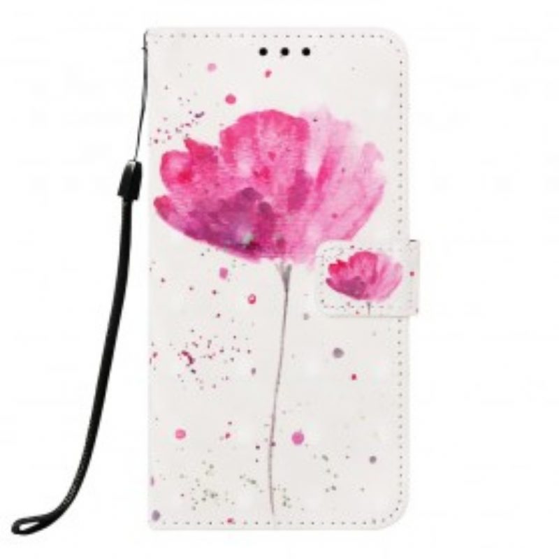 Hoesje Folio-hoesje voor Samsung Galaxy A70 Aquarel Papaver