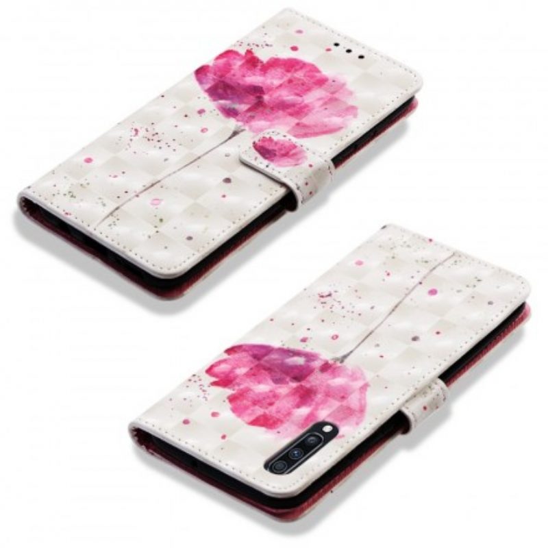 Hoesje Folio-hoesje voor Samsung Galaxy A70 Aquarel Papaver