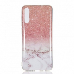 Hoesje voor Samsung Galaxy A70 Glitter Marmer