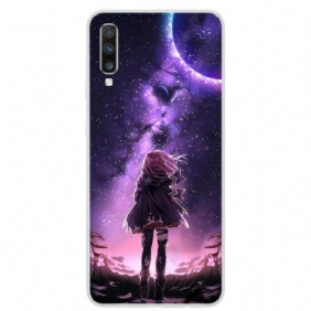 Hoesje voor Samsung Galaxy A70 Magische Volle Maan