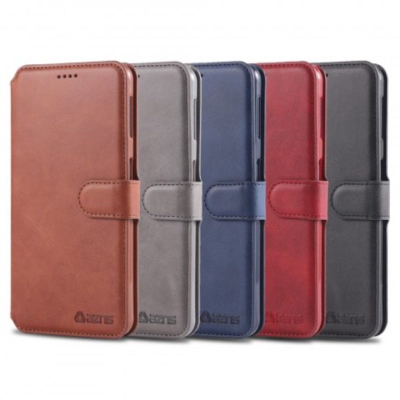 Leren Hoesje voor Samsung Galaxy A70 Azns Retro