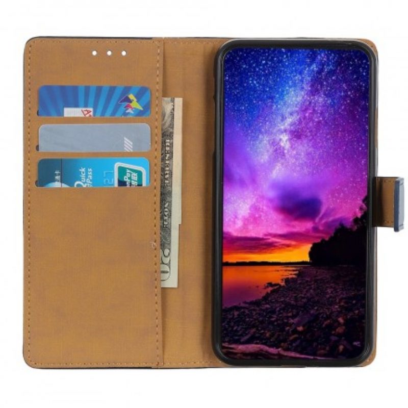 Leren Hoesje voor Samsung Galaxy A70 Effen Kunstleer