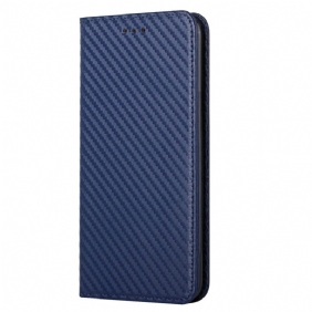 Bescherming Hoesje voor Xiaomi 12T / 12T Pro Folio-hoesje Koolstofvezel Met Koord