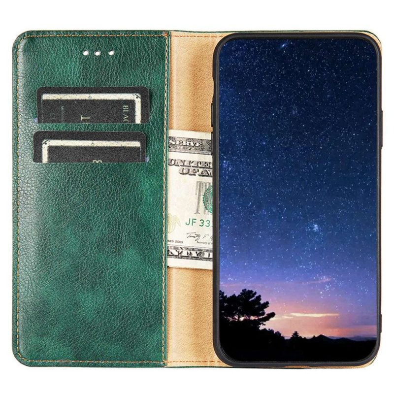 Bescherming Hoesje voor Xiaomi 12T / 12T Pro Folio-hoesje Lakleer-effect