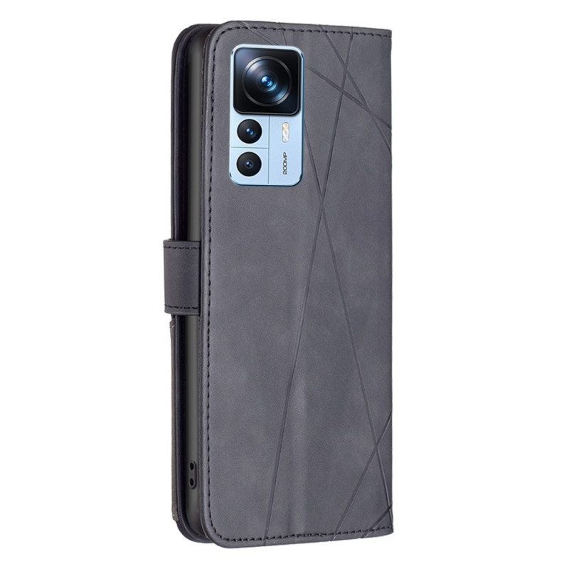 Flip Case voor Xiaomi 12T / 12T Pro Binfen-kleurendriehoeken