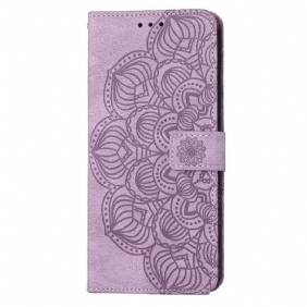 Flip Case voor Xiaomi 12T / 12T Pro Met Ketting Barokke Mandala Met Bandjes