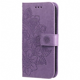 Flip Case voor Xiaomi 12T / 12T Pro Met Ketting Strakke Mandala